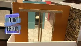 Puerta corrediza para maquetas