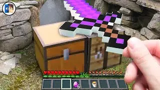 Minecraft RTX in Real Life POV NETHER SWORD CRAFTING Realistic Minecraft Texture Pack 創世神第一人稱真人版