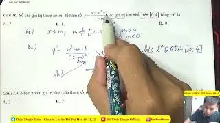 [THẦY HỒ THỨC THUẬN]- MAX MIN HÀM SỐ SIÊU HAY