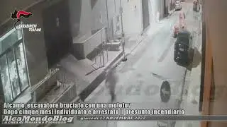 Alcamo, escavatore bruciato con una molotov. Arrestato il presunto incendiario