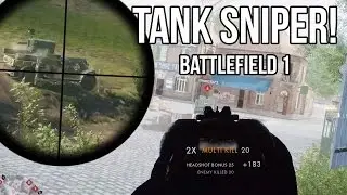 BATTLEFIELD 1 SNIPING TANKS + IRON SIGHT COLLATERAL!? | BF 1 Alpha Gameplay