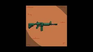 Time Lapse of Pixel art M4 Plastic skin gun (Shooting Animation) #NFT