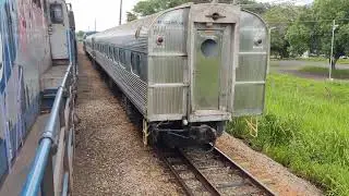 Trem especial  2 carros Mafersa série 1000 Ex-EFA - FEPASA retornando para Rio Claro c/ uma C30 Rumo