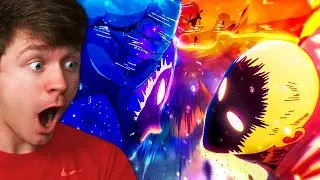 Reacting to ONE PUNCH MAN vs COSMIC GAROU! (Crazy)