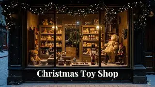 Christmas Toy Shop Window 🎄✨ Cozy Winter Village Ambience & Soft Music