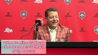 Post presser from UNM HC Mike Bradbury after the Lobos defeated Wyoming, 62-48 #unmlobos #newmexico 