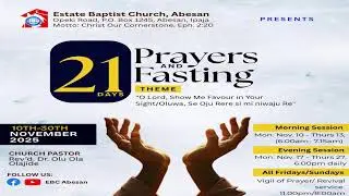 EBCA PRAYER AND FASTING SERVICE