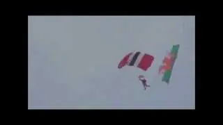 Red Devils Parachuting  Into Rodney Parade