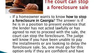 How we can  Stop a Foreclosure in Georgia