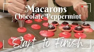 Macaron Recipe - Chocolate Peppermint ; No talking