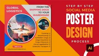 How To Design An Elegant Shipping Agency Poster Design in Adobe Illustrator