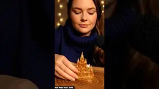 This Golden Sugar Palace Is Unreal! 👑✨ Girl Can&rsquo;t Stop Enjoying It!#asmr #asmrfood #mukbang #eating