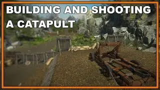 Building and shooting a Catapult in Medieval Machines Builder First Siege