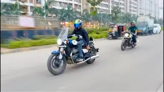 Cruising the City on Super Meteor 650🌪️😵&zwj;💫| #supermeteor650 #cityrides #bikevlog #royalenfield 