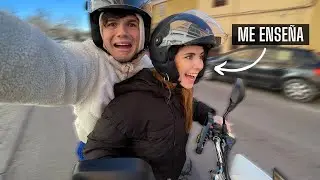 MI NOVIO me enseña A CONDUCIR la MOTO 🏍️💨 que me COMPRÉ sin saber CONDUCIR MOTO ⚠️