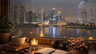 Rainy Night in Singapore ☔ Stress-Free Relaxing Music