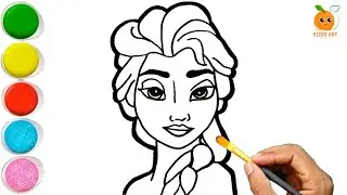 Disney junior princess elsa drawing, How to Draw elsa from frozen Movies step by step