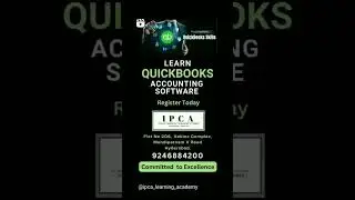 QuickBooks Training| Best Accounting Software | IPCA Accounting Institute in #hyderabad