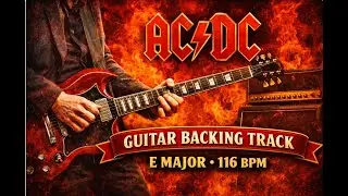 AC DC Highway To Hell style guitar backing track E major 116 bpm