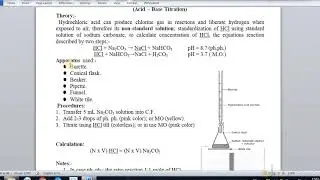 Lab 4....  HCl with Sodium carbonate titration