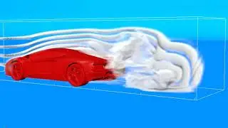 Lamborghini Aventador 3D - Simplified Wind Tunnel animation
