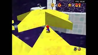 Super Mario 64 Silver Stars of Wisdom Course 4: cosmic lounge (savestateless)