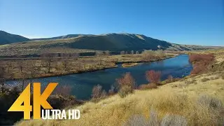 Yakima Canyon River - 4K Relaxation Video with River Views and Water Sounds - Eastern Washington, WA