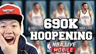 690K Hoopening Pack Opening- Insane 800k TOTW Collectible Pulls - Nba Live Mobile
