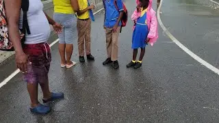 Grants pen Resedients call for bus shed Following heavy rain and the children wet  up