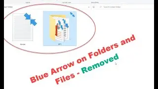 Remove two Blue Arrows from Files and Folders - Windows 10