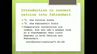 Python Tutorial | Introduction to convert Celcius to Fahrenheit