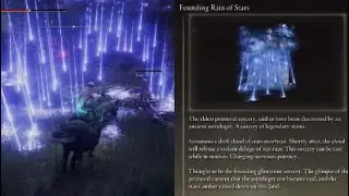 Elden Ring Founding Rain of Stars Spell Demonstration Legendary Sorcery