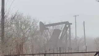CInematic Stock Video Footage Of A Working Oil Rig, For Film Use