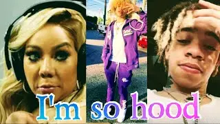 tiny Harris reaction to people saying  king  harris .he not hood acting like a thug treading