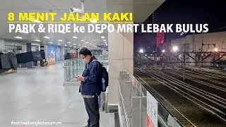 Walking Around Park & Ride to Depo MRT Lebak Bulus Grab Station ~ with MRT Jakarta to Blok M Station