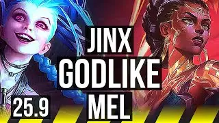 JINX & Lulu vs MEL & Sona (ADC) | Quadra, 8/1/7, Godlike | EUW Diamond | 25.9