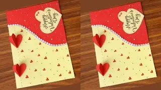 Valentine&rsquo;s day card idea Beautiful handmade valentines day greeting card idea 