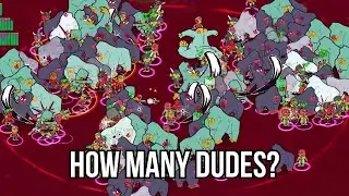 Getting past level 100+ Willis Plays How Many Dudes? Indie autobattler roguelike game
