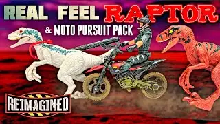 Mattel Jurassic World Reimagined Real Feel Velociraptors & Owen Grady Moto Pursuit Pack Review!!!