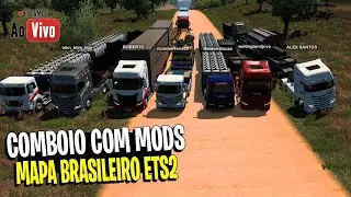 🔴 LIVE - ETS2 COMBOIO COM MODS BRASILEIROS MAPA BR BRASIL EURO TRUCK SIMULATOR 2 1.43 ETS2