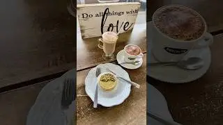 Tarts, Cappuccinos & Lattes ✅ #cafe #coffee #tarts #ambience #canada #brampton #couple #viralvideo