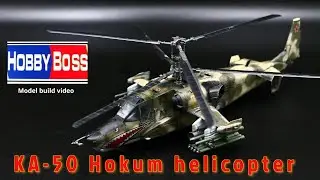 1/72 KA-50 Hokum Hobby Boss || Soviet attack Helicopter model build video