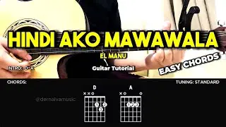 Hindi Ako Mawawala - El Manu | Easy Guitar Tutorial For Beginners (CHORDS & LYRICS) #guitarlesson