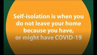 Self-isolation support video