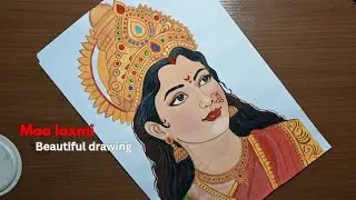 Beautiful maa laxmi drawing for beginners 🥰🥰😱