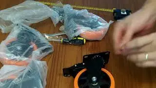 Unboxing: MSH&HCE 5 inch heavy duty double locking caster wheels $31 (for 4)