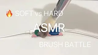 ASMR on the apple earphone mic 💕SOFT vs HARD BRUSH SHOWDOWN!