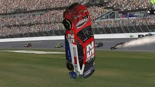T1RL Daytona i500 - Petr Smetana massive wreck