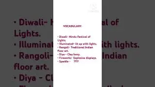 Diwali Vocabulary You Need to Know! #english #vocabulary #diwali #diwalispecial #learnenglish