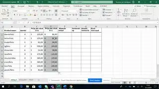 Digitale vaardigheden uitleg Excel oefening 2
